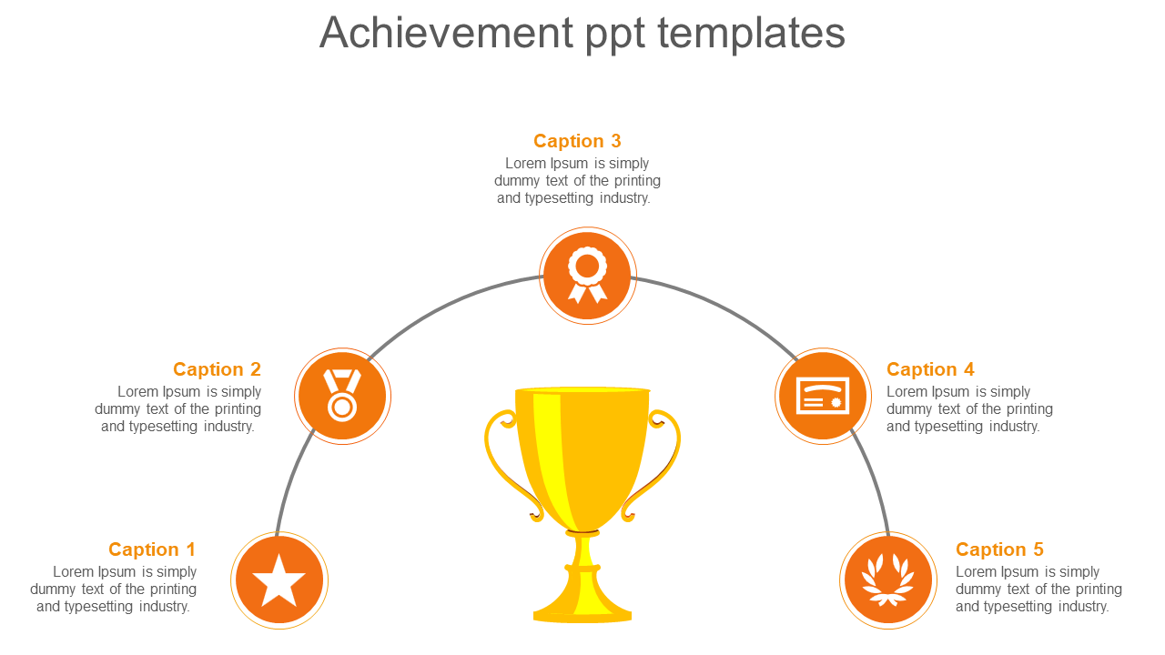Achievement ppt templates-orange